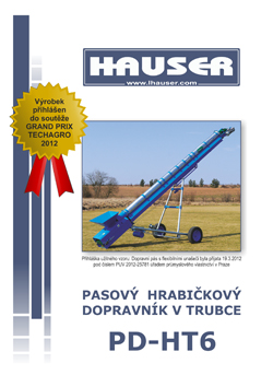 Pásový dopravník  hrabičkový v trubce HAUSER CZ